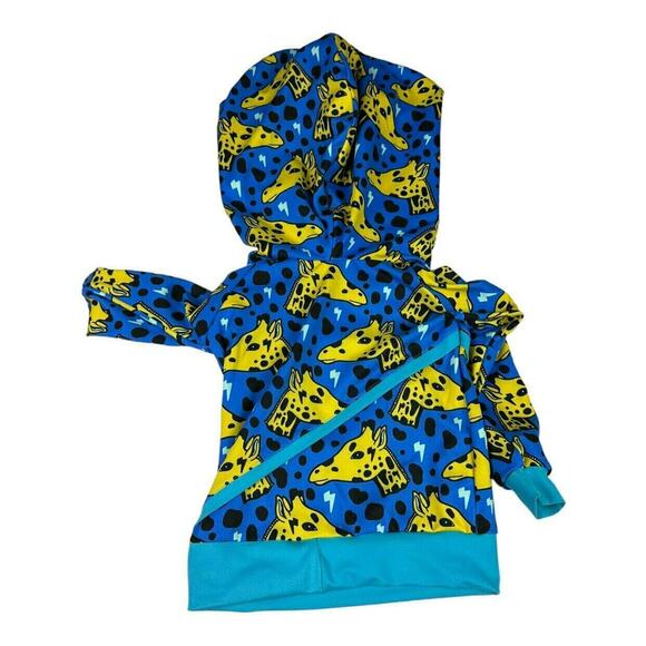 Boys Johnny Banana Giraffe Oversized Hood Hoodie Size 4 - Picture 2 of 7